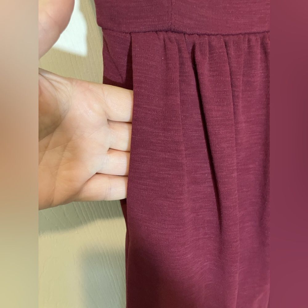 J.Crew, sleeveless dress, pockets, cranberry red, excellent condition, small - Picture 2 of 3